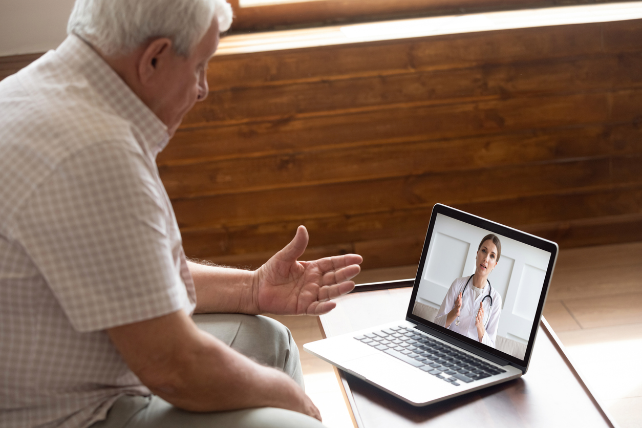 paciente e medico na telemedicina